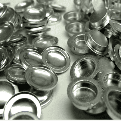 Aluminum 40ul Flat Sample Pan & Cover Set, 6mm x 1.7mm
