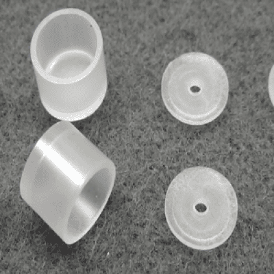 Translucent Alumina 30ul Crucible & Cover Set, 6mm x 2.6mm